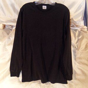 "American Basics" Long Sleeve Black Shirt